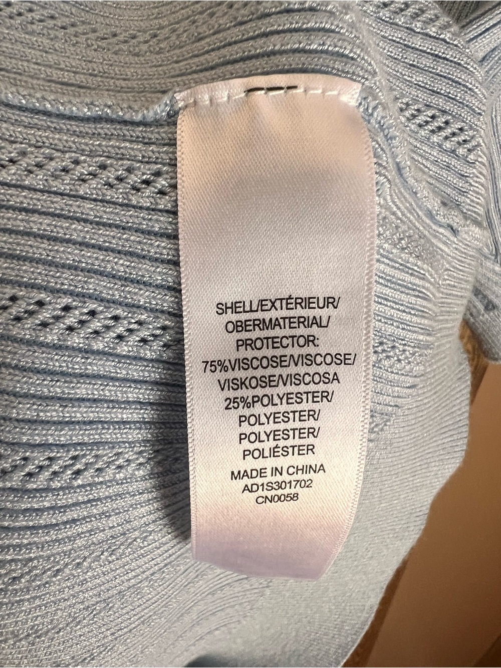 Adrianna Papell Light Blue Short-Sleeve Knit Polo Sweater - Picture 4 of 4